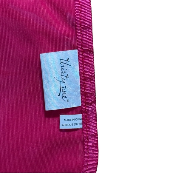 Thirty-One Hot Pink Hanging Travel Organizer Cosmetic Roll Bag - Picture 5 of 6